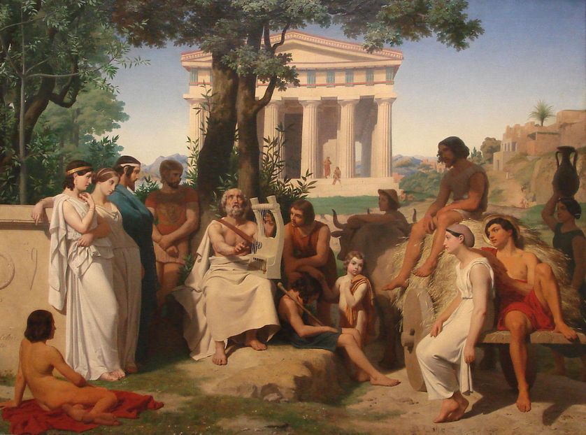 Homère le célèbre aède récite des hymnes dont la plus ancienne est celle de Déméter. Il s'agit d'une représentation archaïque d'Hadès et Perséphone dans les arts.