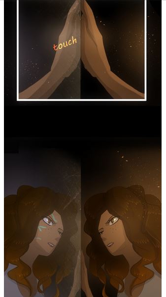 Nita devant un miroir