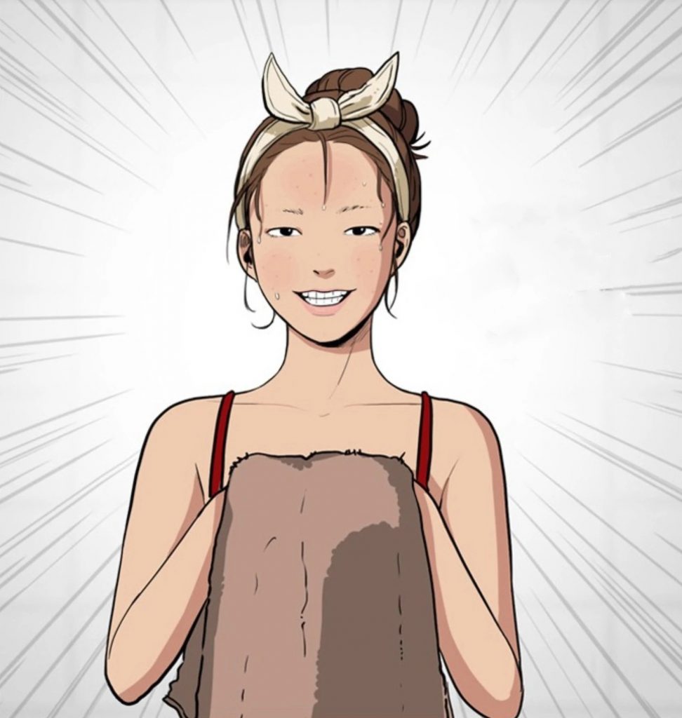 Jugyeong sans maquillage : qui de ses camarades se doute qu'elle pourrait être si différente et qu'elle cache une personnalité bien plus complexe ?