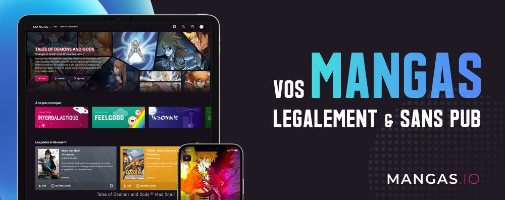 La plateforme Mangas IO est spécialiste du manga numérique.