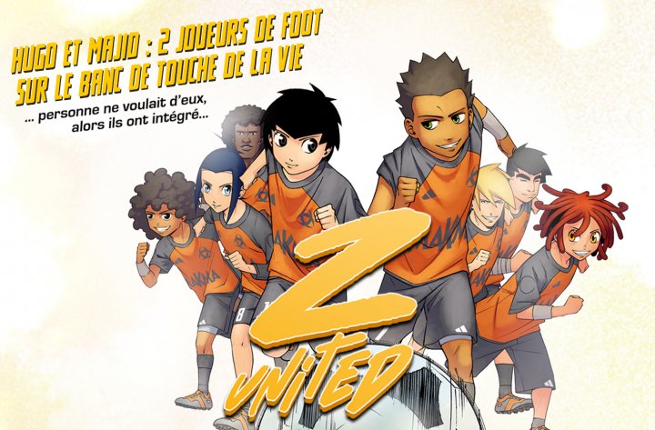 L'équipe des Z United avec Hugo et Majid qui courent derrière un ballon lancé à toute vitesse