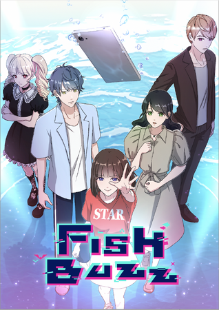 Fish Buzz, le nouveau webtoon de GIGATOON Studio avec les 5 protagonistes mis en avant