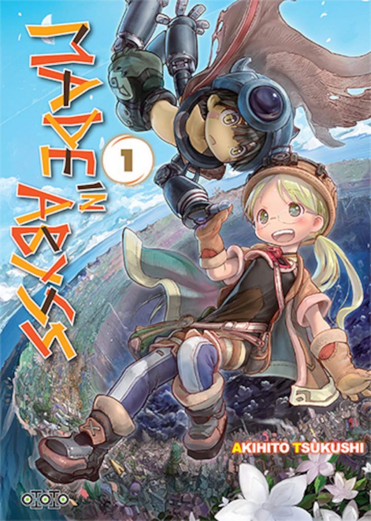 Riko et Reg de Made in Abyss, un des mangas élus au Japan Cartoonists Association, chutent depuis le ciel