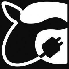 Logo de Les Moutons Électriques en noir et blanc