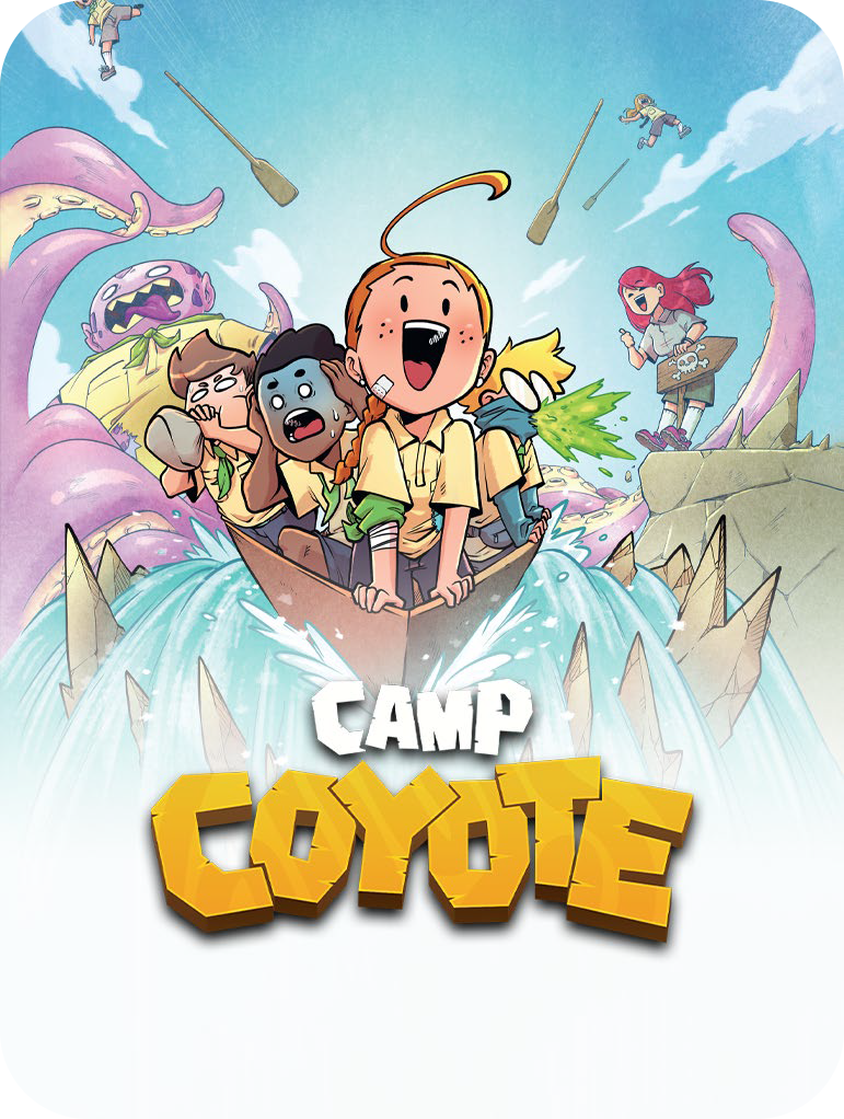 Camp coyote, webtoon allskreen, albin michel